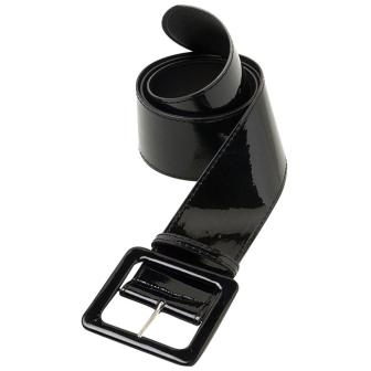 Eleganter Lack-Gürtel 110 cm-schwarz