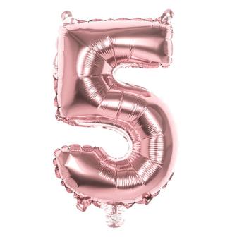 Folien-Ballon "Zahl in Roségold" 36 cm-5