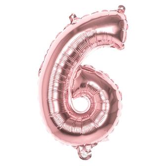 Folien-Ballon "Zahl in Roségold" 36 cm-6