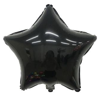 Folienballon "Schwarzer Stern" 45 cm