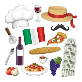 Foto-Requisiten-Set "Italien" 15-tlg. 
