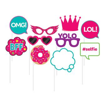 Foto-Requisiten-Set "Mädchenkram" 10-tlg.