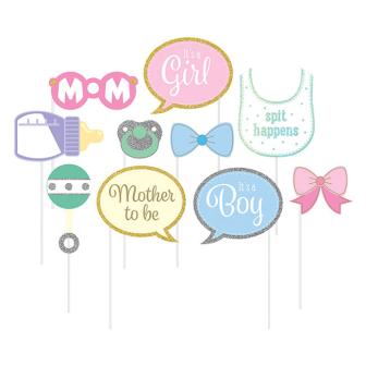 Foto-Requisiten-Set "Schnulleralarm" 10-tlg.