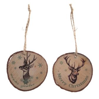 Geschenkanhänger aus Holz "Tierische Weihnacht" 4-tlg.