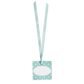 Geschenkanhänger "Retro" 12er Pack-mint-grün
