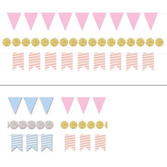 Girlanden-Set "Funkelnde Streifen" 36-tlg.