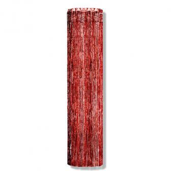Glamouröse Deckendeko aus Lametta 240 cm-rot