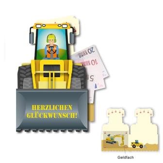 Glückwunschkarte mit Geldfach "Baustelle" 