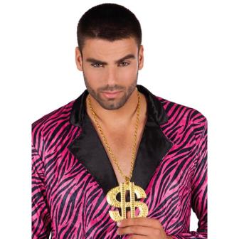 Goldene Halskette mit Anhänger "Dollar" 50 cm 