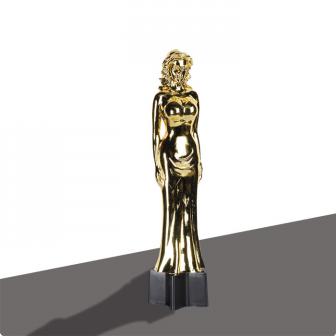 Goldene Statue weiblich "Awards Night" 23 cm