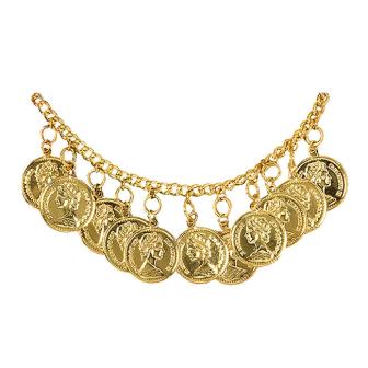 Goldenes Fußkettchen "Münze"