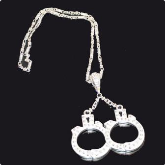 Halskette mit Handschellen 80 cm