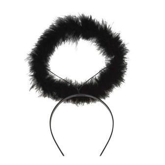 Heiligenschein mit Haarreifen-schwarz