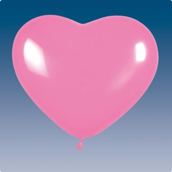 Herz-Luftballons rosa 5er Pack