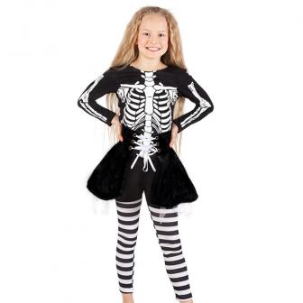 Kinder-Kostüm "Hübsches Skelett" 3-tlg.