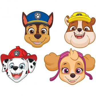 Kinder-Masken "Paw Patrol - Tierische Helden" 8er Pack