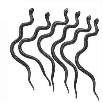 Kleine Schlangen aus Kunststoff 12er Pack