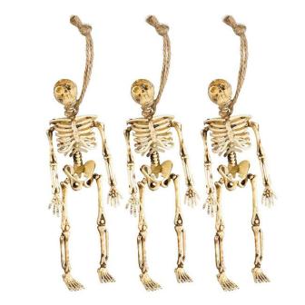 Kleine Skelette zum Aufhängen 3er Pack 