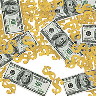 Konfetti Dollar & Dollarzeichen 14 g