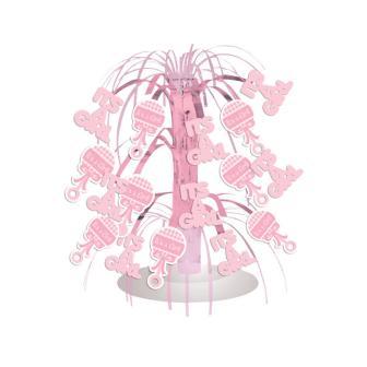 Tischdeko "Sweet Baby Shower" 22 cm-rosa