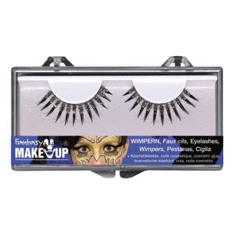 Künstliche Wimpern "Glitzer-Glamour" 3-tlg.-silber