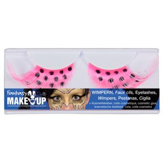 Künstliche Wimpern "Punkte" 3-tlg.-pink