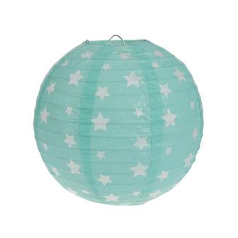 Lampions "Kleine Sterne" 2er Pack-mint-grün