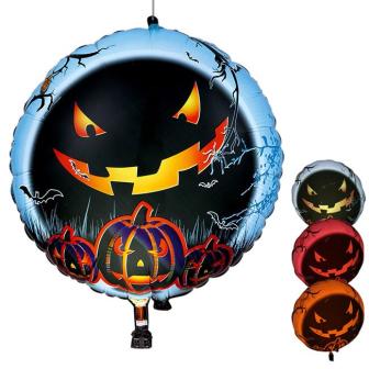 LED-Folienballon Halloween mit Farbwechsel 65 cm