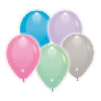 LED-Luftballons "Kunterbunt" 5er Pack
