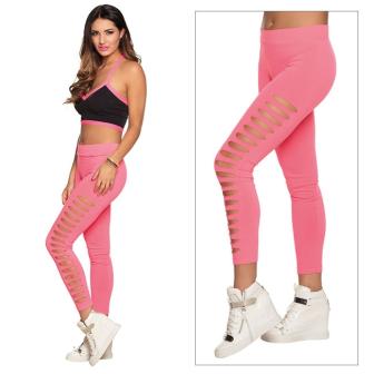 Leggings mit Cutouts "Neon"-neonpink