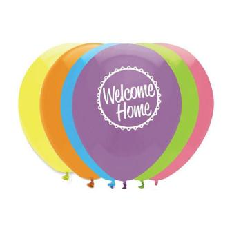 Luftballons "Welcome Home" 6er Pack