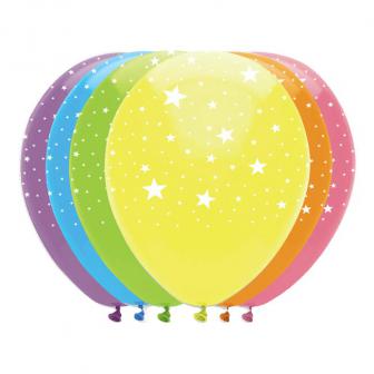 Luftballons "Buntes Sternenmeer" 6er Pack