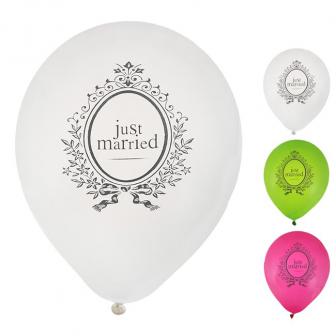 Luftballons "Just Married" 8er Pack