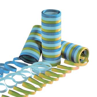 Luftschlangen Party in Blau und Grün 2er Pack