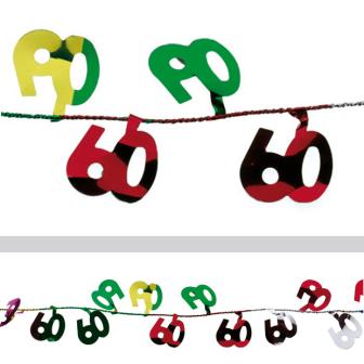 Metallic-Girlande 60. Geburtstag 270 cm 