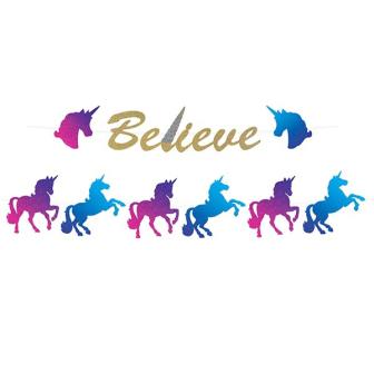 Motiv-Girlande "Verzaubertes Einhorn" 3,66 m