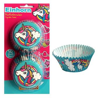 Muffin- und Cupcake-Förmchen "Einhorn" 50er Pack
