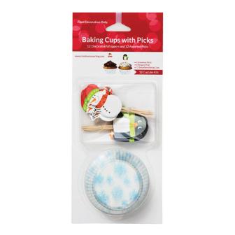 Muffindeko-Set "Kunterbunte Weihnachtswelt" 24-tlg. 