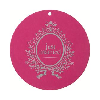 Namensschild "Just Married" 10er Pack-pink