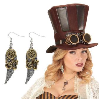 Ohrringe "Steampunk-Flügel" 