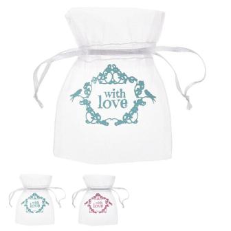 Organza-Säckchen "With love" 10er Pack