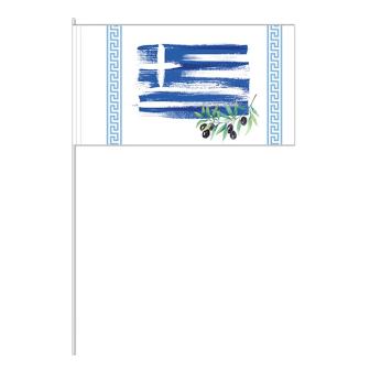 Papier-Fahnen "Griechenland" 10er Pack