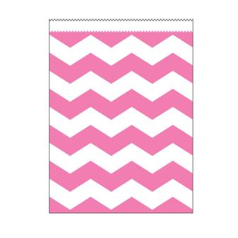 Papier-Tütchen "Crazy Stripes" 10er Pack-pink