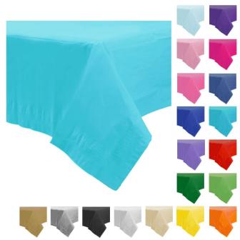 Einfarbige Papier-Tischdecke 137 x 274 cm-türkis
