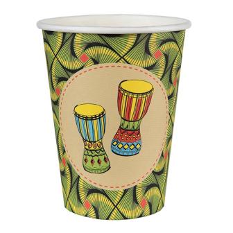 Pappbecher "Afrika" 10er Pack