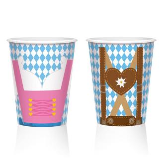 Pappbecher "Oktoberfest Gaudi" 8er Pack