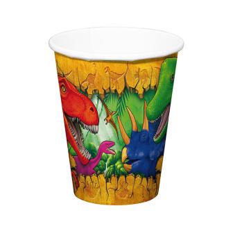 Pappbecher "Abenteuerliche Dinos" 6er Pack