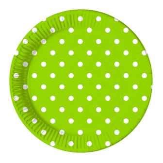 Pappteller "Happy Day" 8er Pack-grün