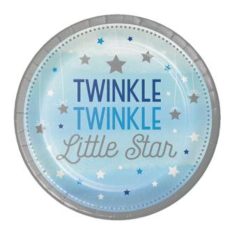 Pappteller "Little Star" 8er Pack-blau