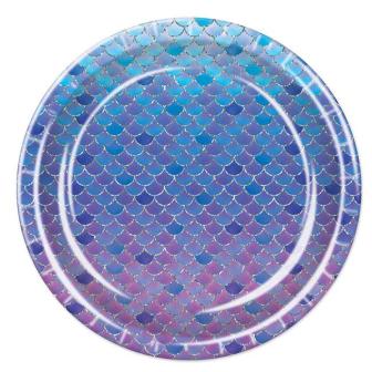 Pappteller Silberne Zauberschuppen 8er Pack